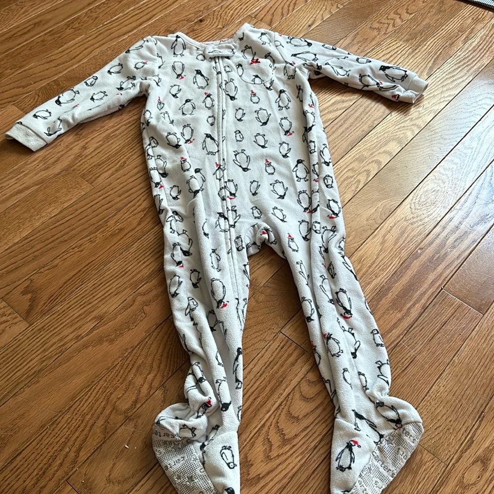 Penguin holiday footie PJ